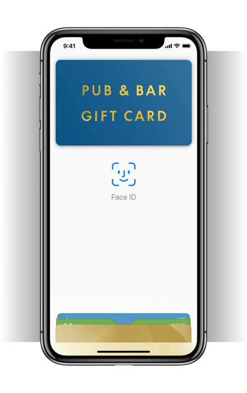 Phone with The Pub & Bar Gift Card